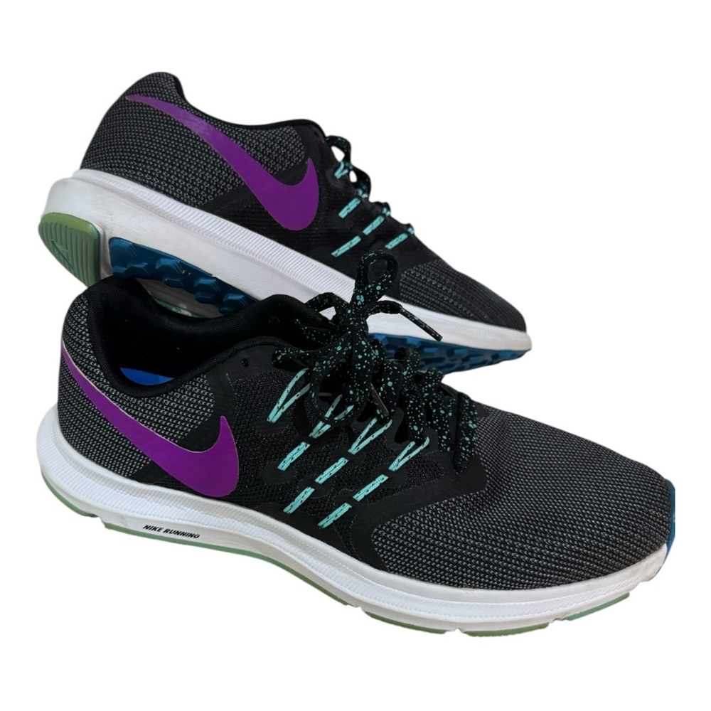 Nike Run Swift SE Running Shoes Black, Purple & Turquoise - Women’s Size 10